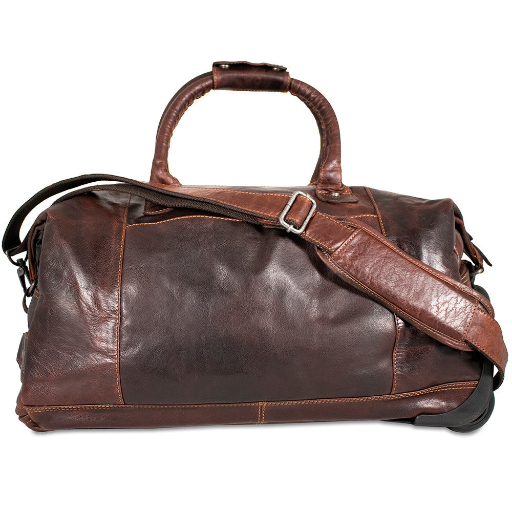 Leather Wheeled Duffle Bag - Voyager Carry-on #7520 | Jack Georges