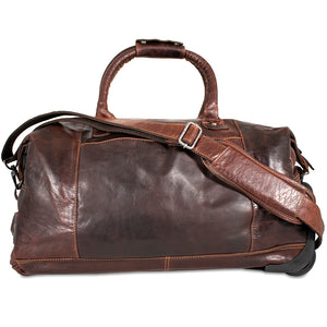 Voyager Wheeled Duffle Bag #7520 Brown Back
