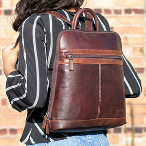 Voyager Adele Slim Backpack #7537 Brown Lifestyle 6
