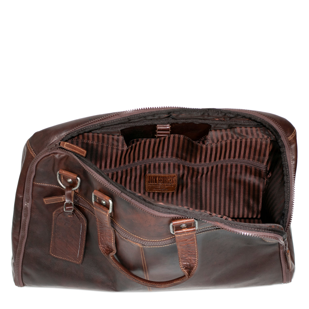 Voyager Large Convertible Valet Bag #7550 Brown Interior