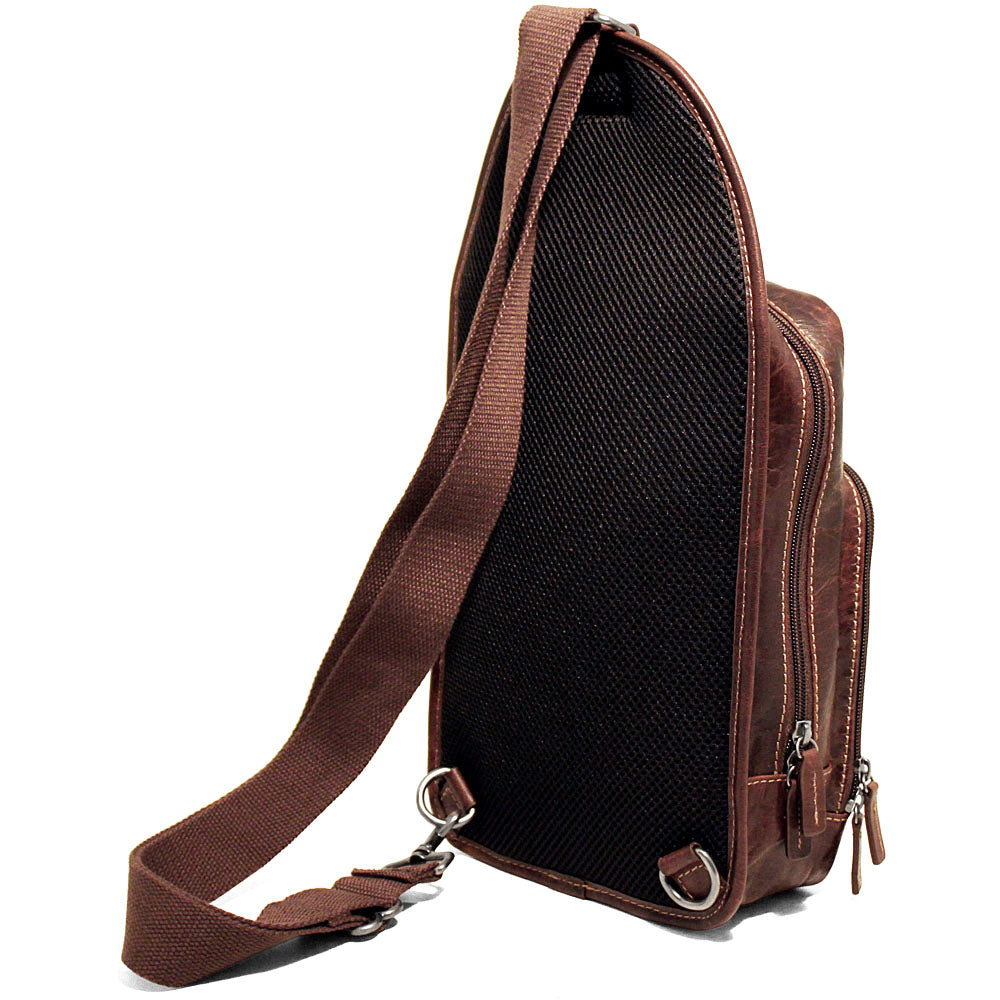 Voyager Sling Bag #7582 Brown Right Back