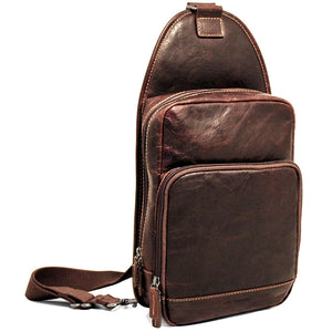 Voyager Sling Bag #7582 Brown Right Front