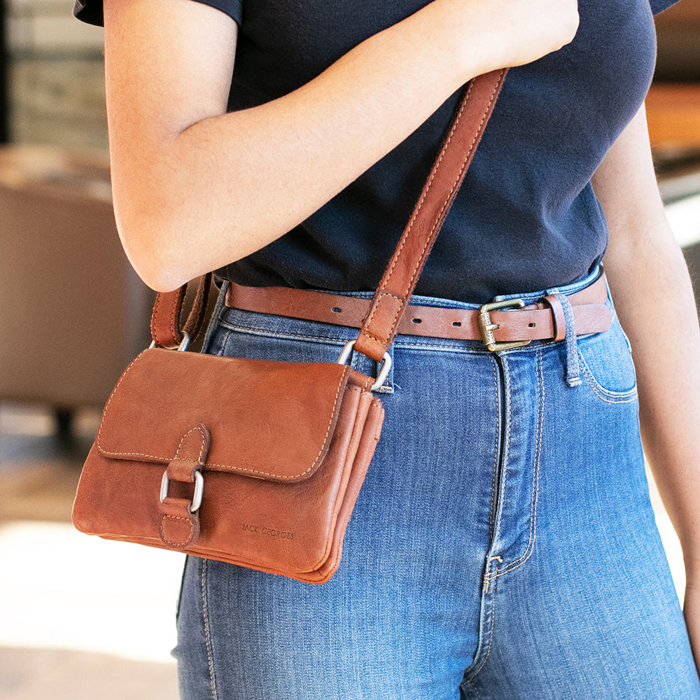 Women's Crossbody Bags - Brown