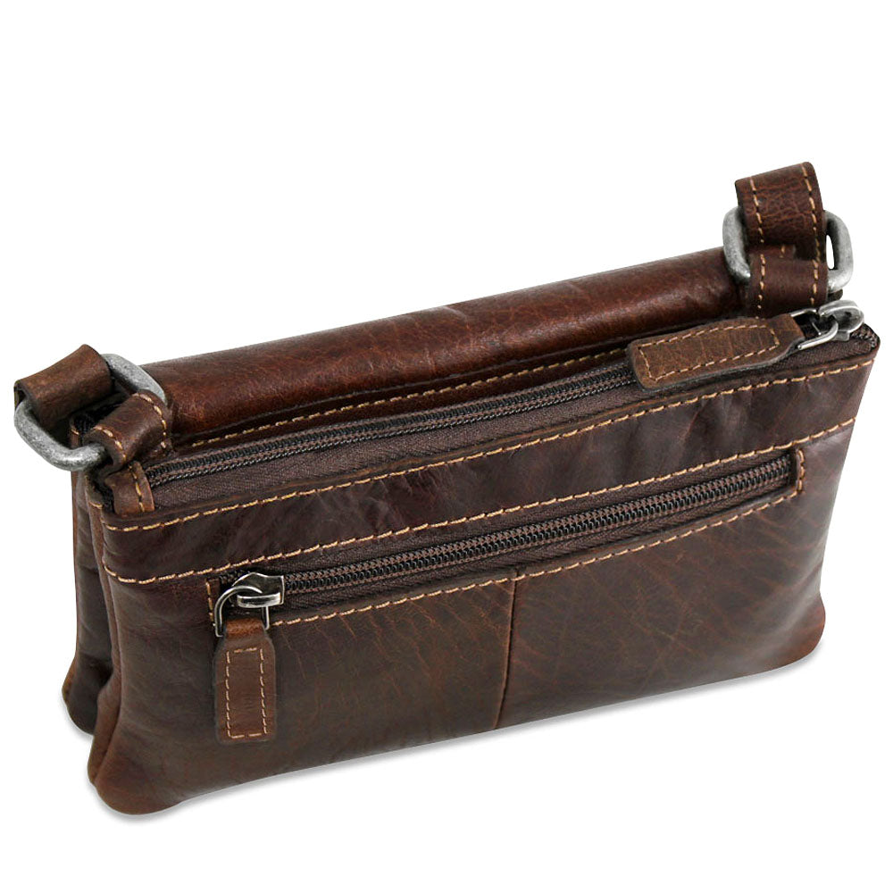 Voyager Mini Crossbody Bag #7610 Brown Left Back