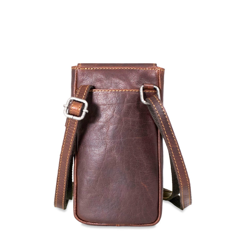 Voyager Phone Holder Crossbody #7670 Brown Back
