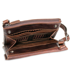 Voyager Wallet on a String #7672 Brown Interior Empty