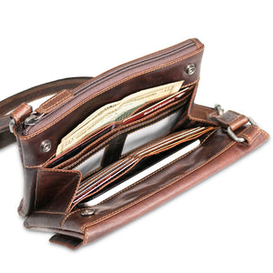 Voyager Wallet on a String #7672 Brown Interior