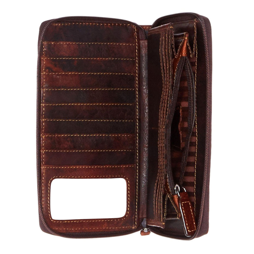Leather Zippered Travel Wallet - Voyager Large #7724 | Jack Georges