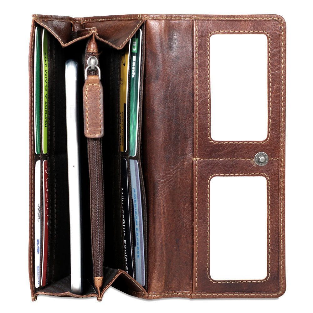 Leather Clutch Wallet - Voyager Women's RFID #7726 | Jack Georges Leather Clutch Wallet - Voyager Women's RFID #7726 | Jack Georges