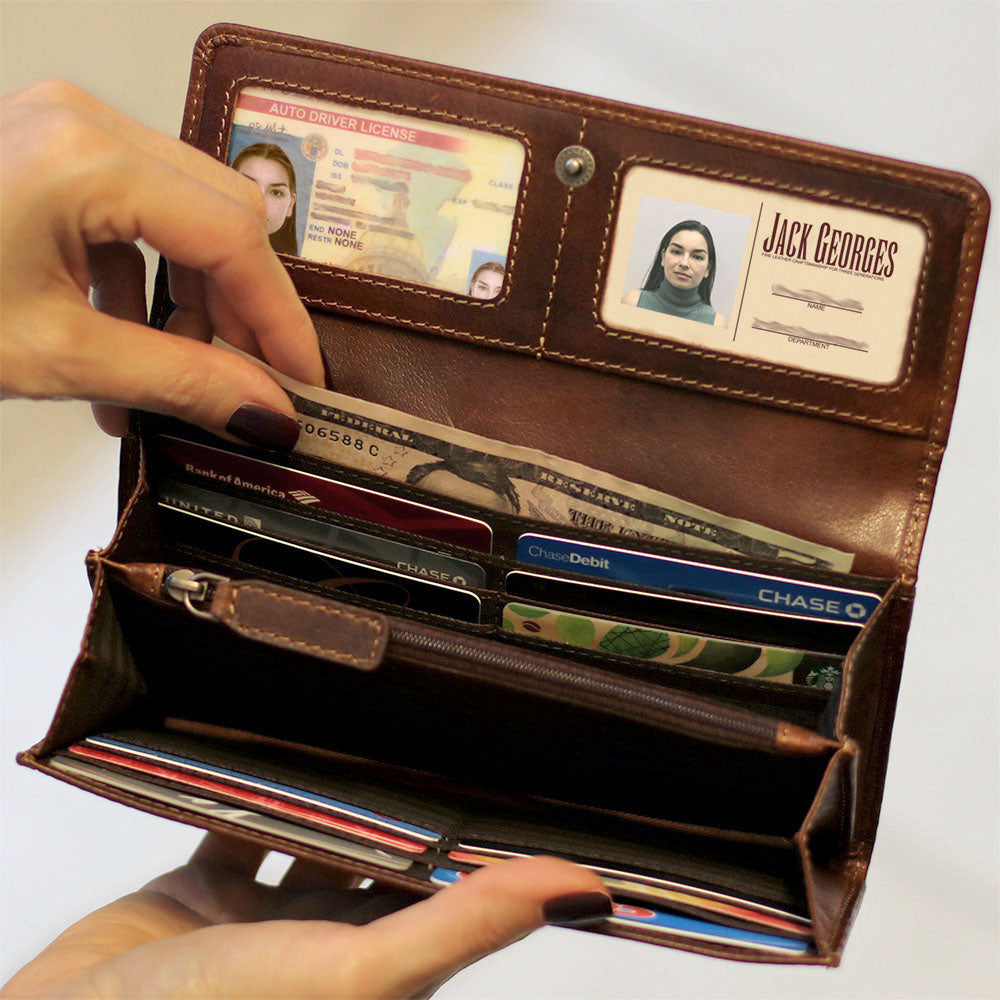 Voyager Clutch Wallet #7726 Brown Lifestyle