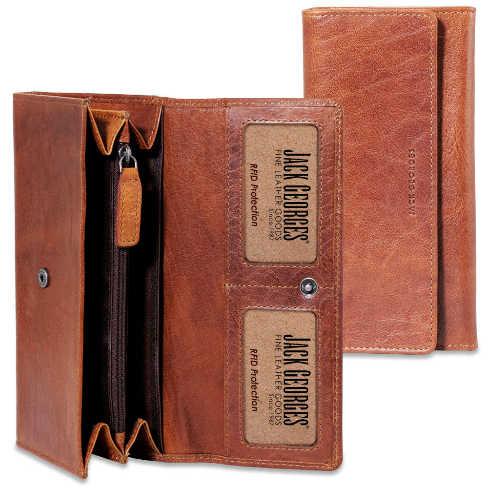 Jack Georges Men's Voyager Tri-Fold Wallet