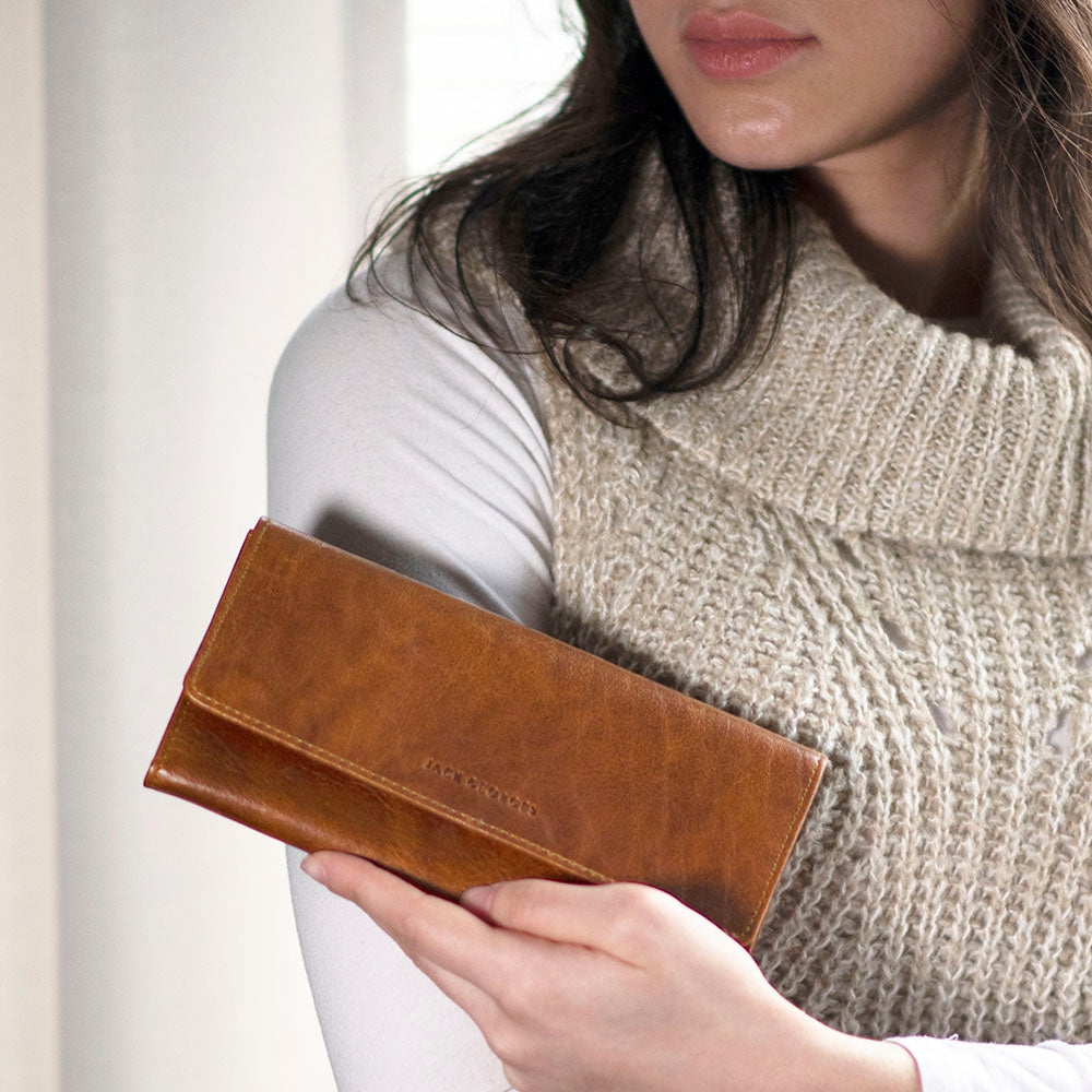 Leather Clutch Wallet - Voyager Women's RFID #7726 | Jack Georges