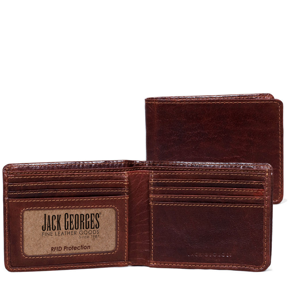Voyager Bifold Wallet with Gusseted Currency Pocket #7731 Brown