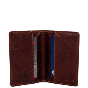 Voyager Slim Card Holder Wallet #7736 Brown Interior