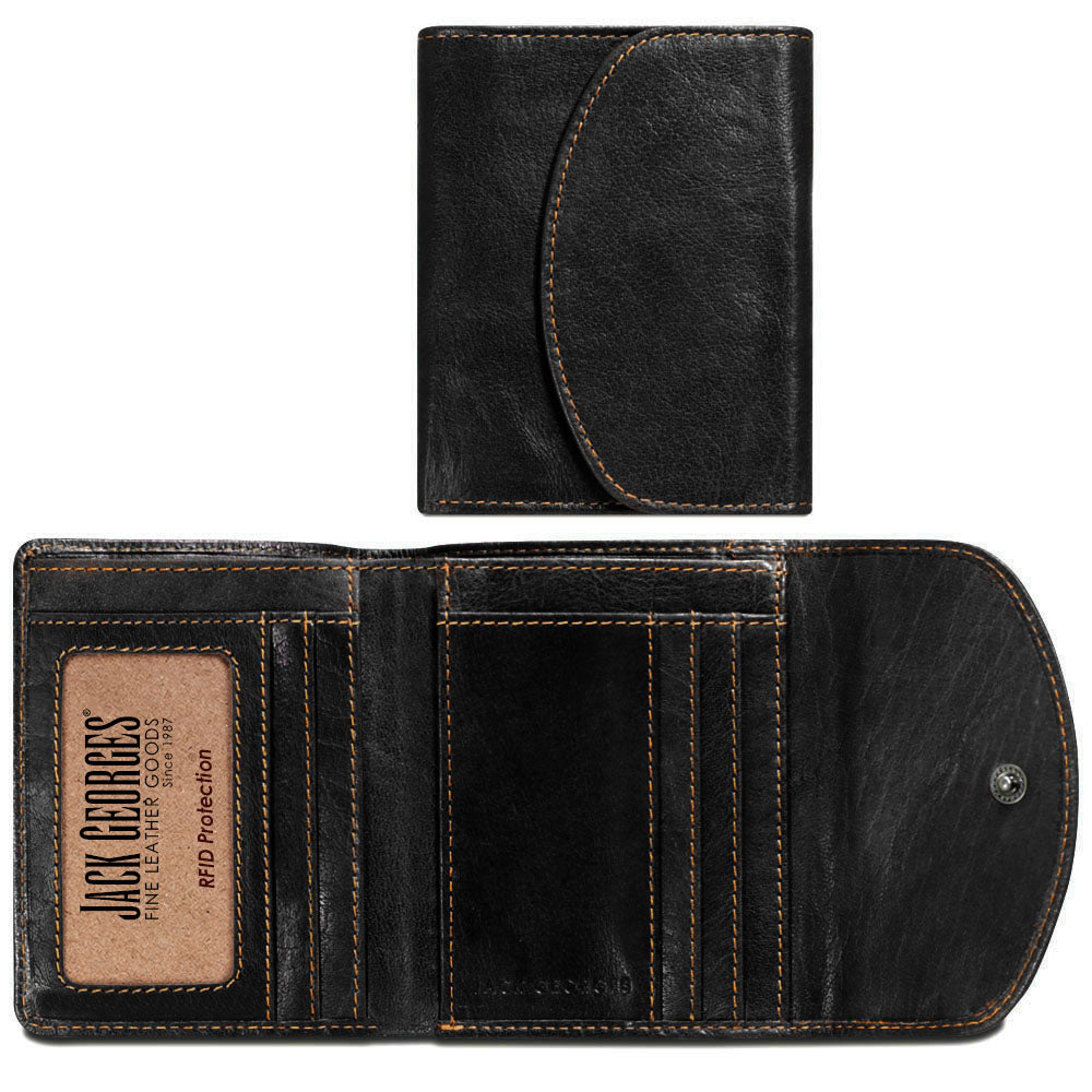 Made by Dream セフトトランクウォレット Leather Taxi Wallet RFID Tri-fold - Voyager #7763 | Jack Georges