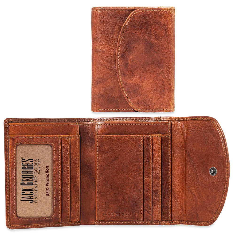 Leather Taxi Wallet RFID Tri-fold - Voyager #7763 | Jack Georges