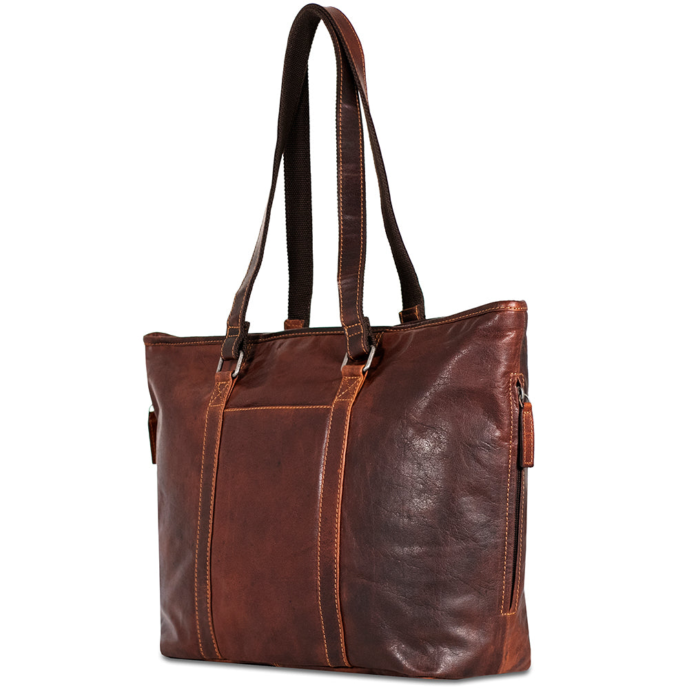 Voyager Shopper Tote #7803 Brown Right Back