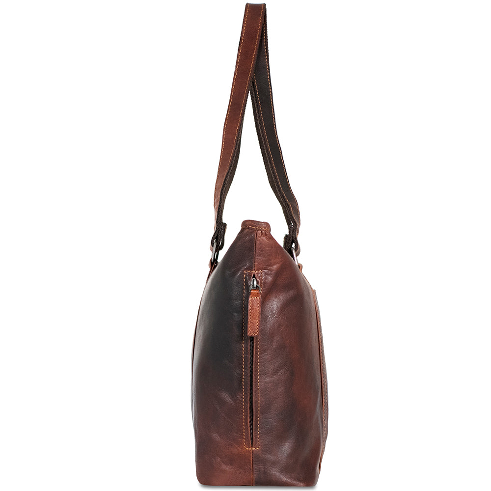 Leather Shopper Tote Voyager #7803 - Lifetime Warranty | Jack Georges
