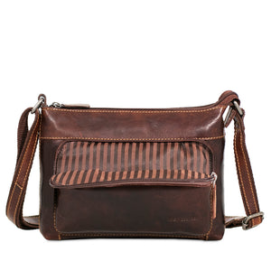 Voyager Mini City Crossbody #7810 Brown Front Open