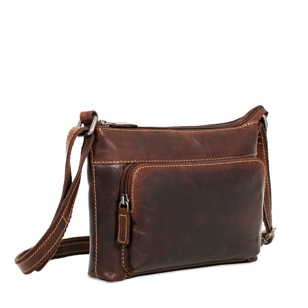 Voyager Mini City Crossbody #7810 Brown Left Front