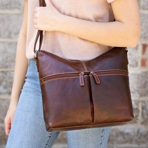 Voyager Uptown Hobo Bag #7814 Brown Lifestyle