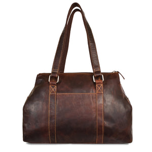 Voyager Satchel Handbag #7815 Brown Back