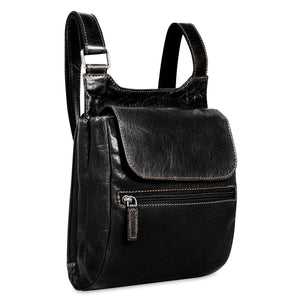 Voyager Slim Crossbody Bag #7831 Black Right Front