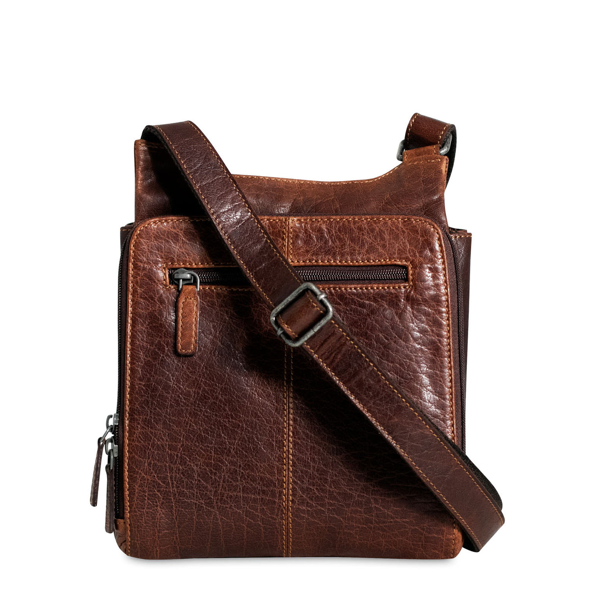 Voyager Slim Crossbody Bag #7831 Brown Back