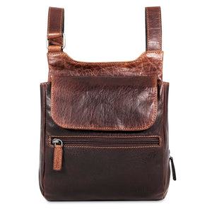 Voyager Slim Crossbody Bag #7831 Brown Front