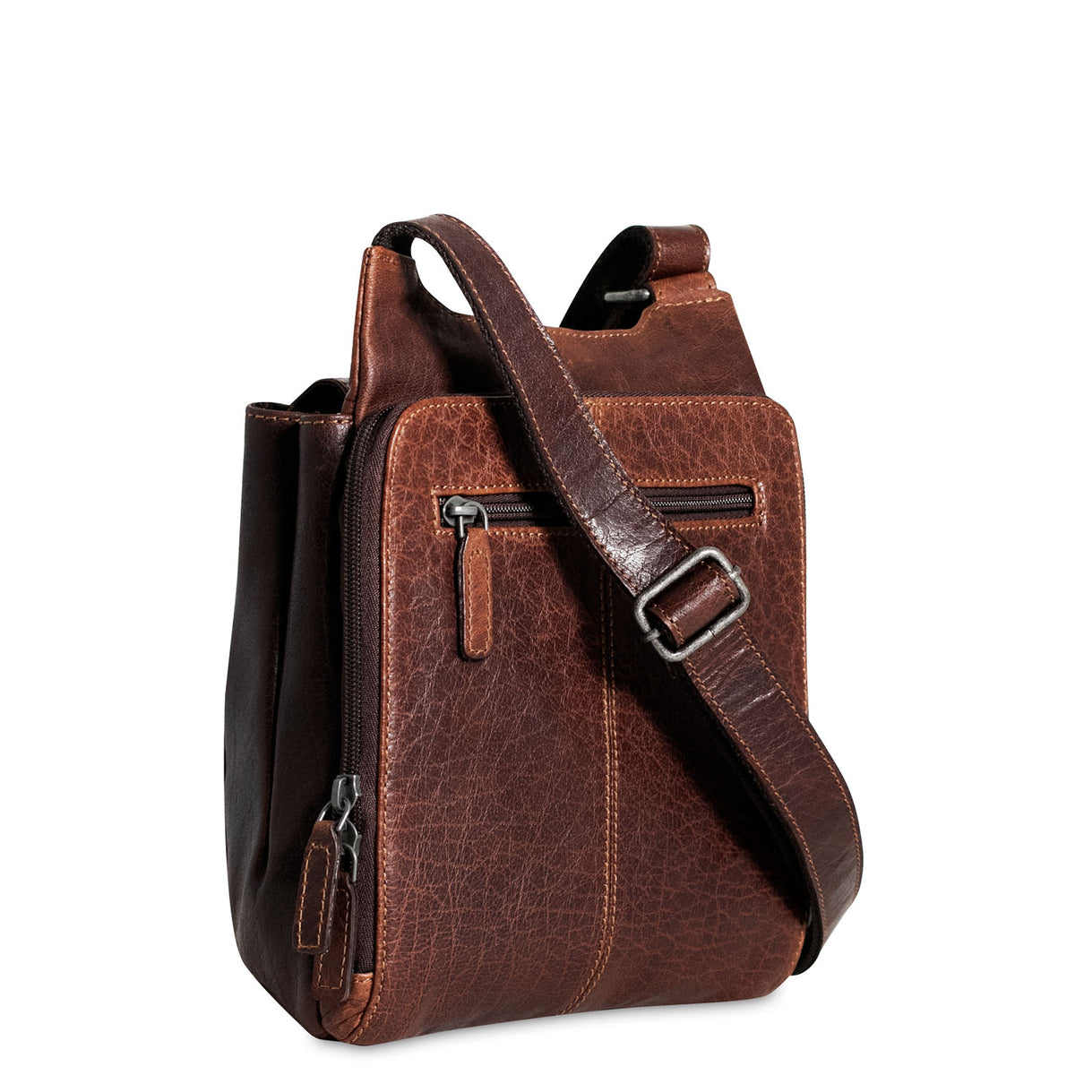 Voyager Slim Crossbody Bag #7831 Brown Left Back