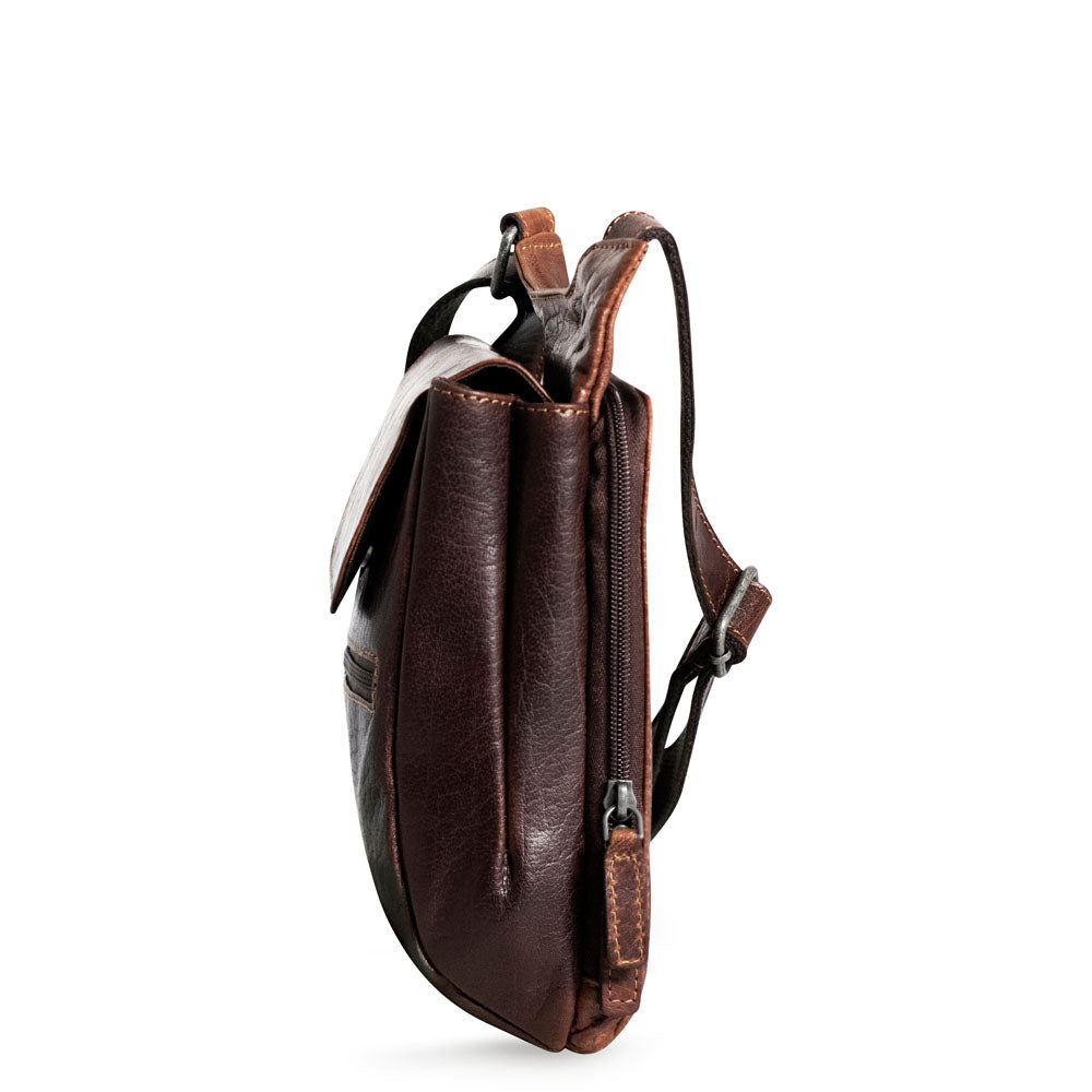 Jack Georges Voyager Leather Slim Crossbody Bag #7831