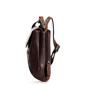 Voyager Slim Crossbody Bag #7831 Brown Left Side