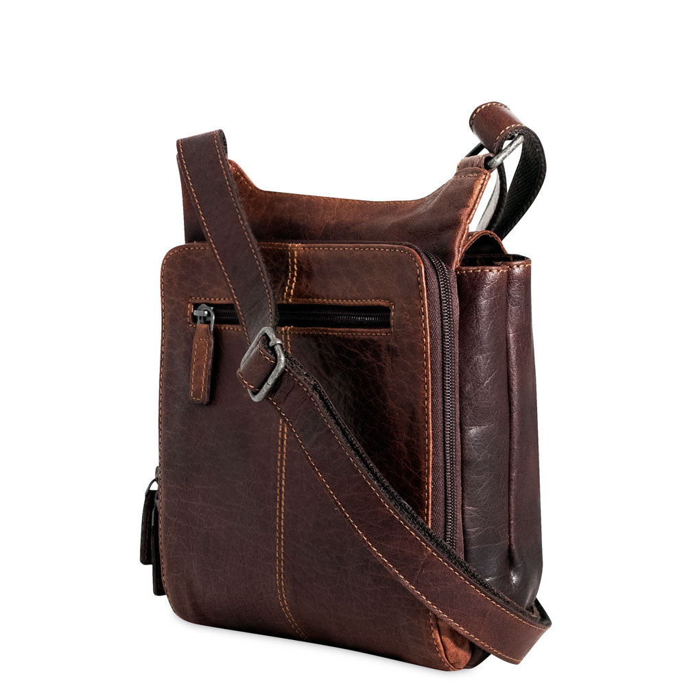 Voyager Slim Crossbody Bag #7831 Brown Right Back