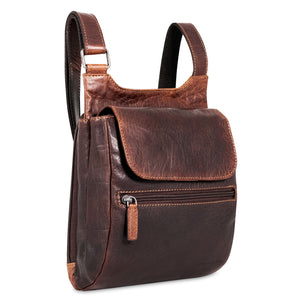 Voyager Slim Crossbody Bag #7831 Brown Right Front