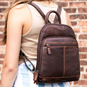 Voyager Small Backpack #7835 Brown Lifestyle