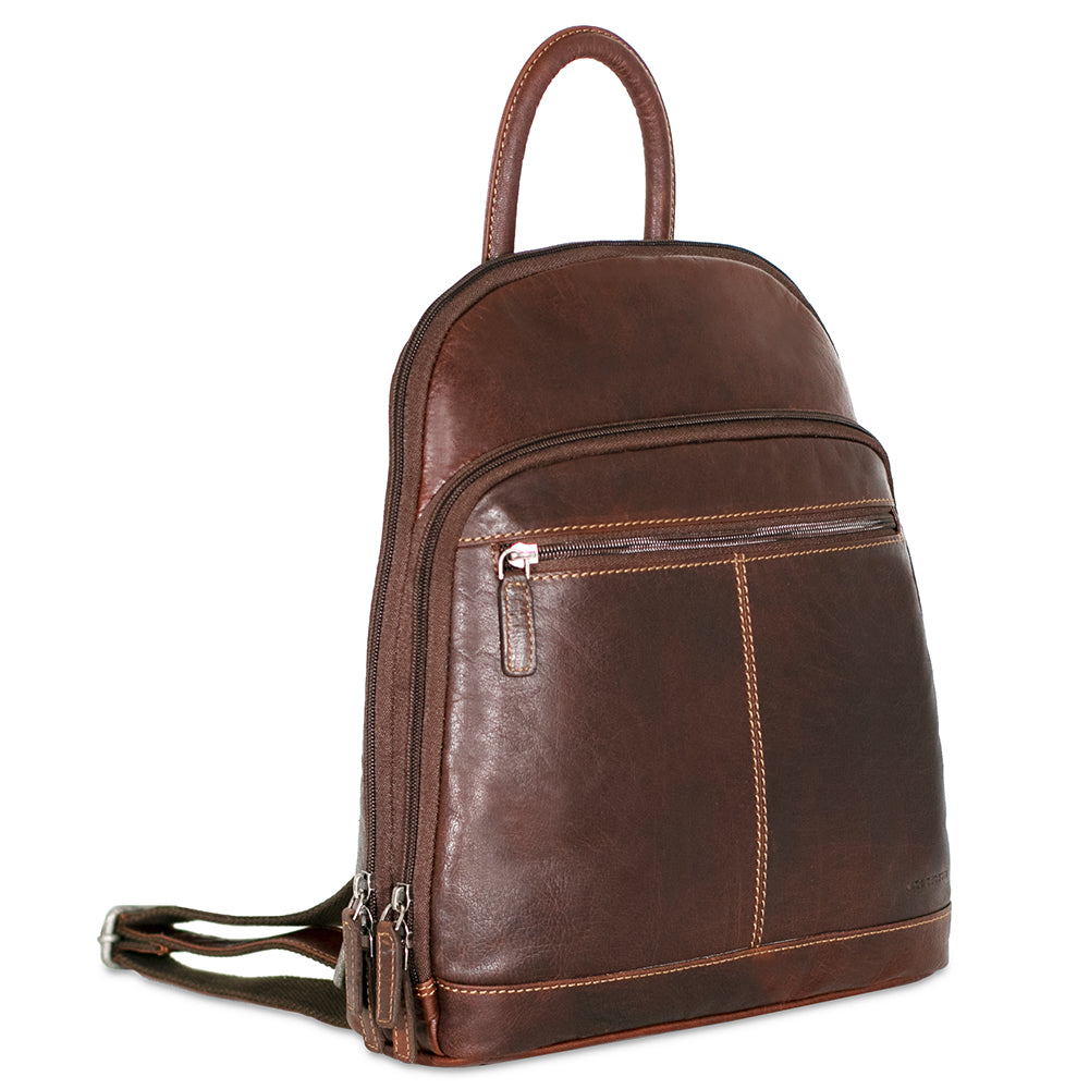 Voyager Small Backpack #7835 Brown Left Front