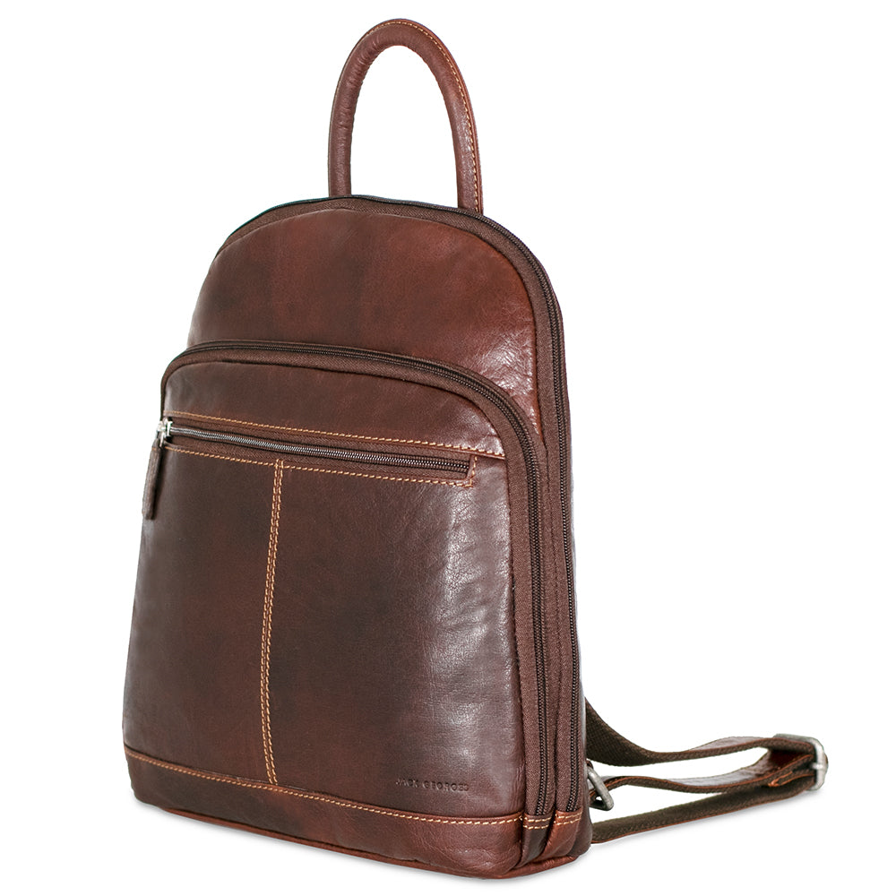 Leather Backpack Handbag Small - Voyager #7835 Leather Backpack Handbag Small - Voyager #7835