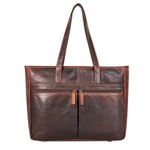 Voyager Uptown Tote Bag #7916 Brown Front
