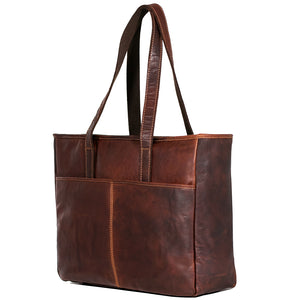 Voyager Business Tote Bag #7917 Brown Right Back