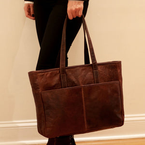 Voyager Business Tote Bag #7917 Brown Lifestyle 2