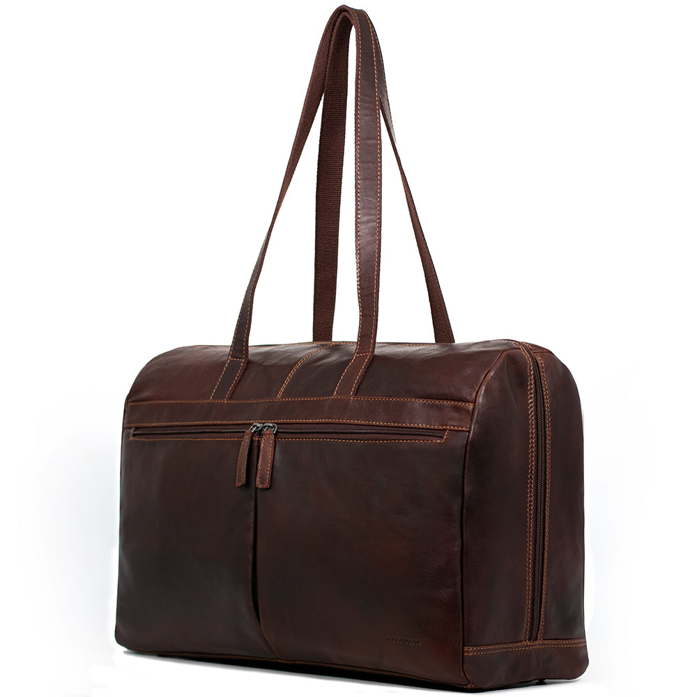 Voyager Uptown Duffle Tote Bag #7918 Brown Right Front