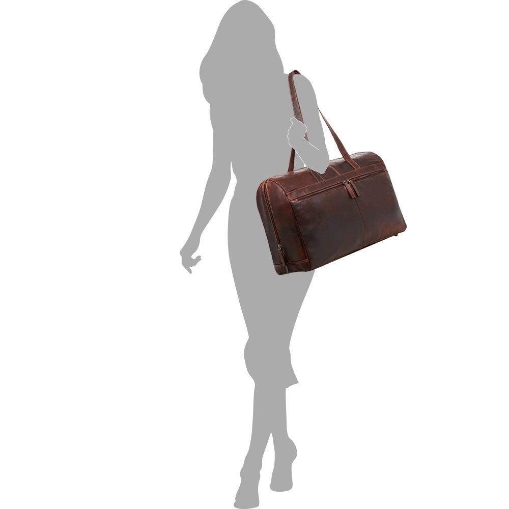 Voyager Uptown Duffle Tote Bag #7918 Brown Silhouette