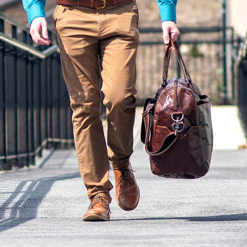 Leather Duffle Bag 22
