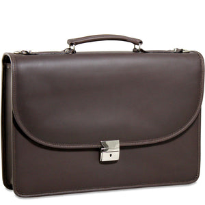 Platinum Special Edition Slim Briefcase #8414 Brown Front Right