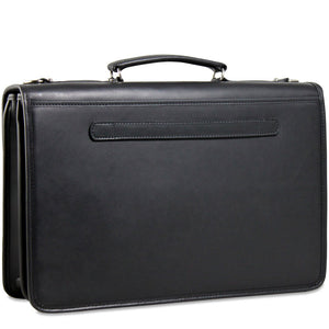 Platinum Special Edition Executive Leather Briefcase #8415 Brown Left Back