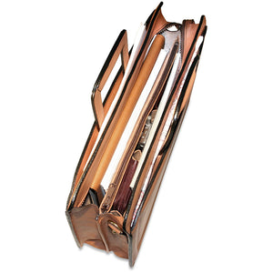 Belting Slim Leather Briefcase #9001 Tan Interior