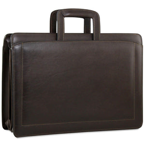 Belting Leather Professional Briefcase #9002 Brown Right Front
