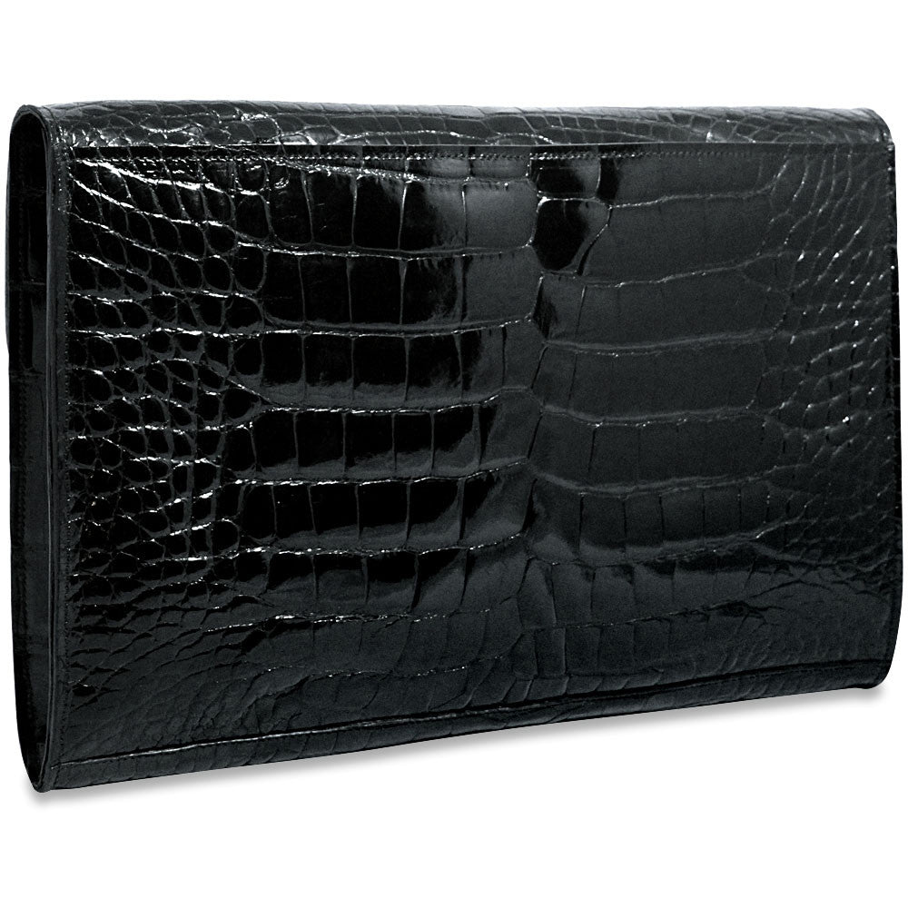 Jack Georges American Alligator Black Underarm Case #AL001 (Back Right Side)