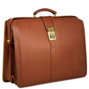 Belmont Classic Leather Briefbag #B2005 Cognac Right Front