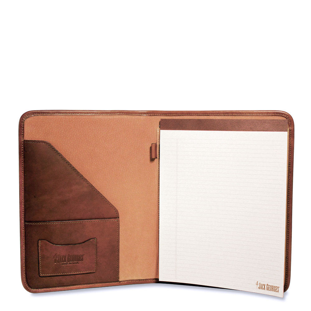 Belmont Letter Size Writing Pad Cover #B2111 Cognac Open